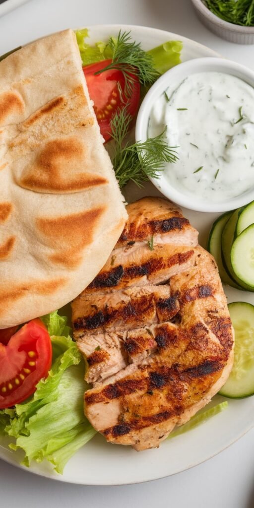 14 Nutritious Dinner Ideas That Aren’t Boring Salads 11 Greek Chicken Pita Deconstructed Plate