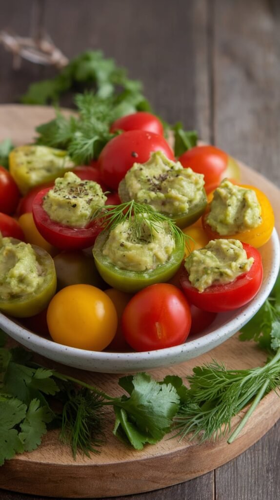 Guacamole Stuffed Cherry Tomatoes