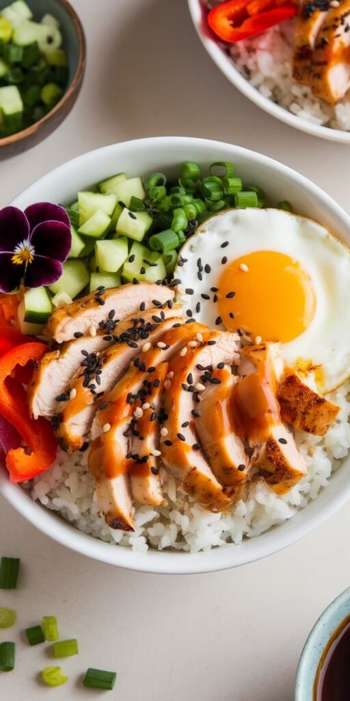 Healthy Hawaiian Chicken Poke Bowl (Meal Prep Friendly!) 2 Hawaiian Chicken Poke