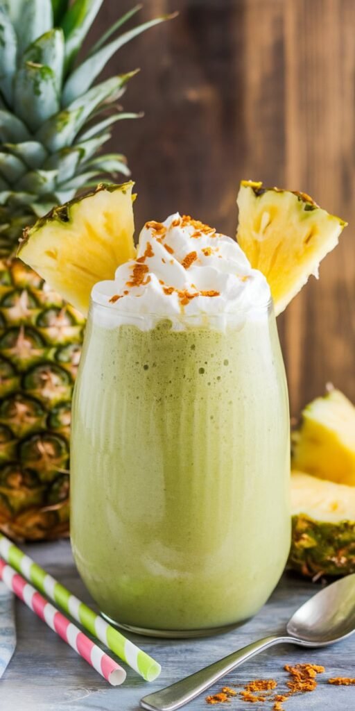 18 Creamy Matcha Smoothies for Breakfast Bliss 8 Pina Colada Matcha Fusion