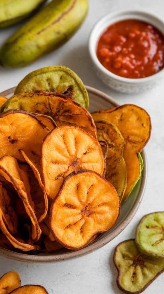 Plantain Chips with Salsa