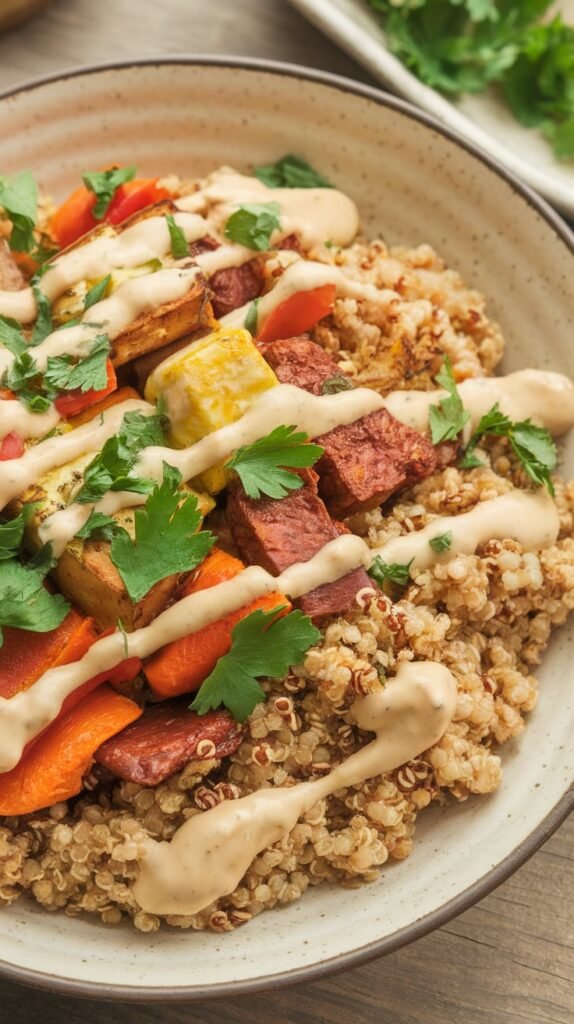21 Daniel Fast Recipes So Good You'll Forget You're Technically Fasting 4 Quinoa Power Bowl with Lemon Tahini Dressing