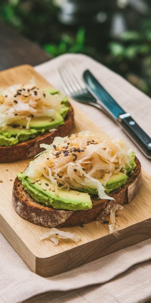 12 Gut-Healing Detox Foods That Fix Your Digestion in 7 Days 3 Sauerkraut Avocado Toast Probiotics Never Tasted This Good