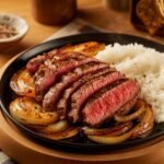 Sizzling Chinese Pepper steak and onions 4 Sizzling Chinese Pepper steak and onions