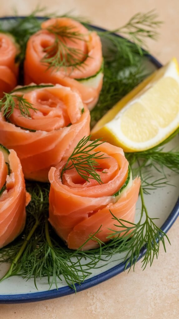 Smoked Salmon Cucumber Rolls