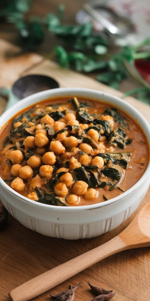 14 Nutritious Dinner Ideas That Aren’t Boring Salads 3 Spicy Chickpea Spinach Coconut Curry