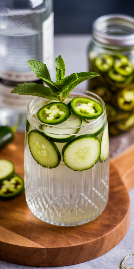 Spicy Cucumber Jalapeno Vodka Cooler