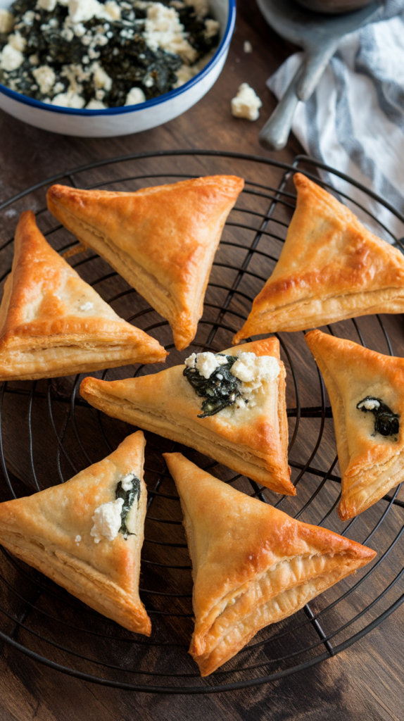 21 Easy Recipes Using Puff Pastry Sheets 2 Spinach and Feta Triangles