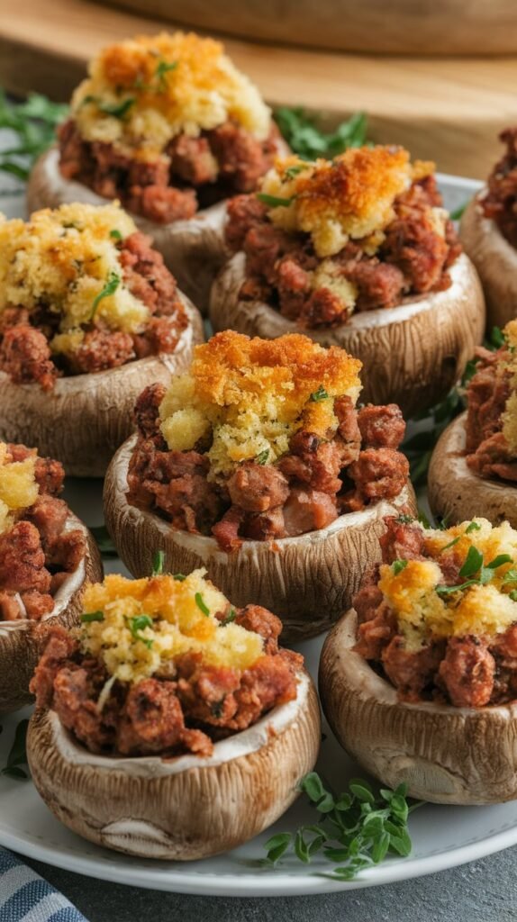 Stuffed Mushrooms with Sausage