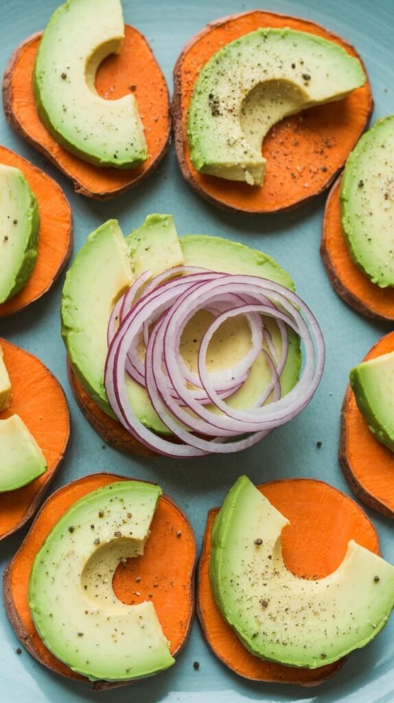 Sweet Potato Rounds with Avocado