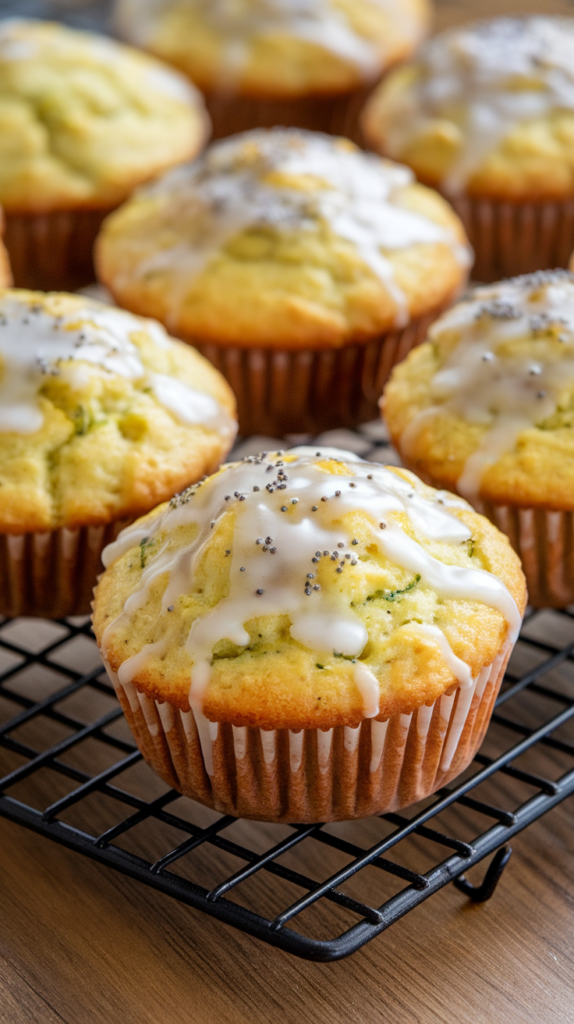 Glazed Lemon Poppy Seed Zucchini Muffins 2 lemon seed