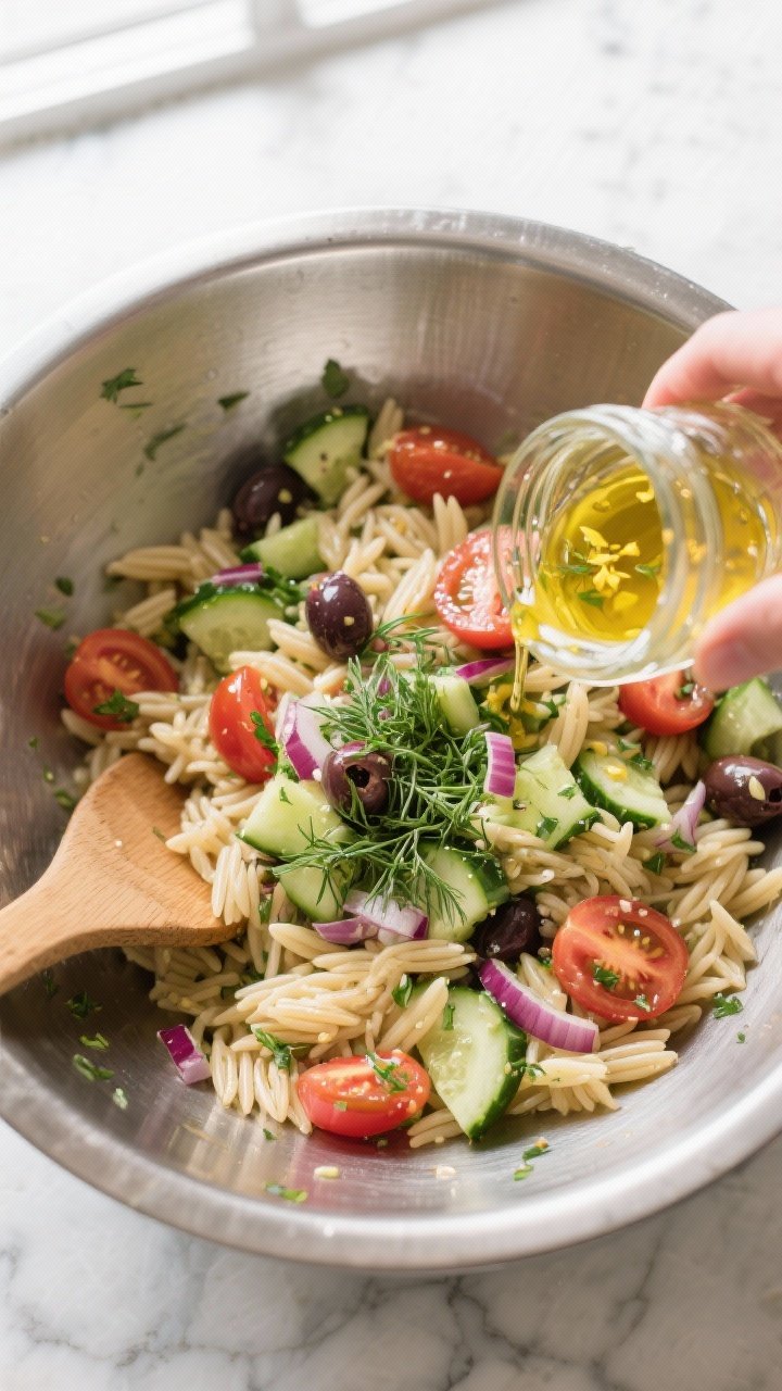 recipe image cooking process overhead orzo cucumber salad bei 0