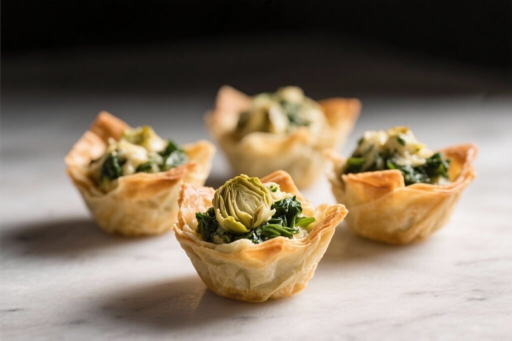 Artichoke Phyllo Cups