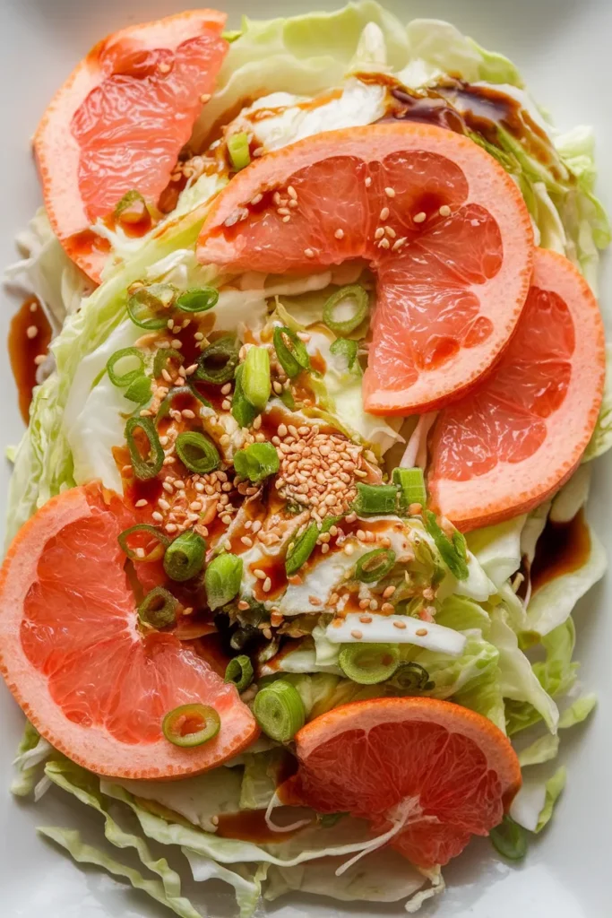 Asian Inspired Grapefruit Cabbage Slaw