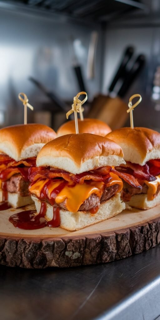 11 Easy Cheeseburger Slider Recipes for Parties 5 BBQ Bacon Cheddar Sliders