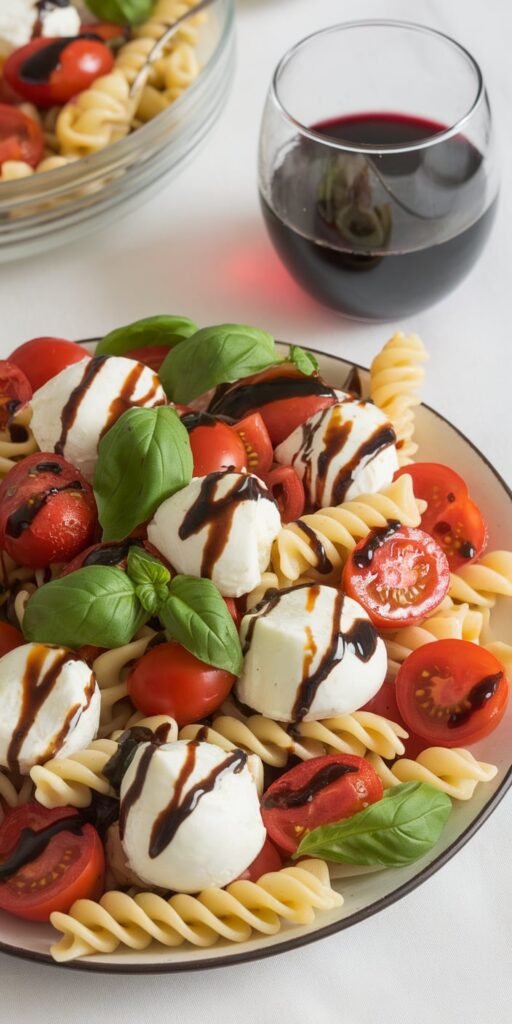 15 Cold Lunch Ideas for Work (No Reheating) 4 Caprese Pasta Salad with a Balsamic Kick