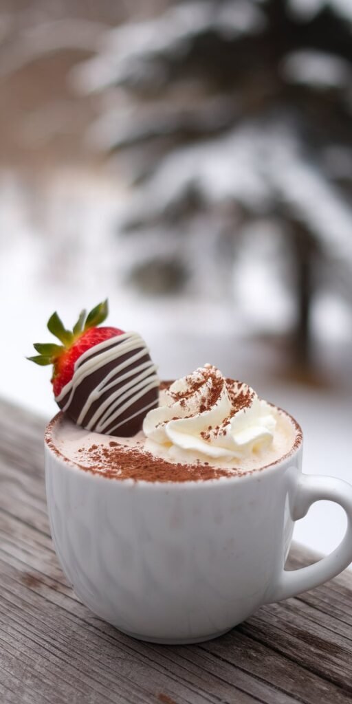 12 Valentine’s Day Drinks That Are Easy and Pretty 5 Chocolate Covered Strawberry Hot Cocoa
