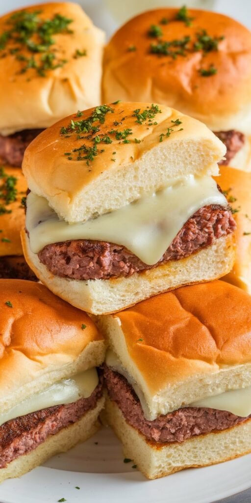 11 Easy Cheeseburger Slider Recipes for Parties 4 Garlic Parmesan Butter Cheeseburger Sliders