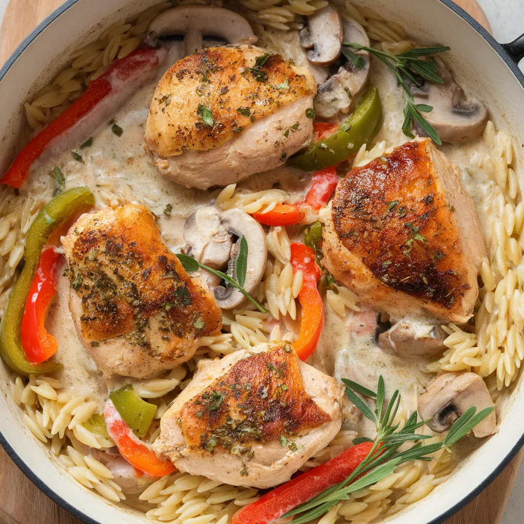 Healthy One Pot Marry Me Chicken Orzo
