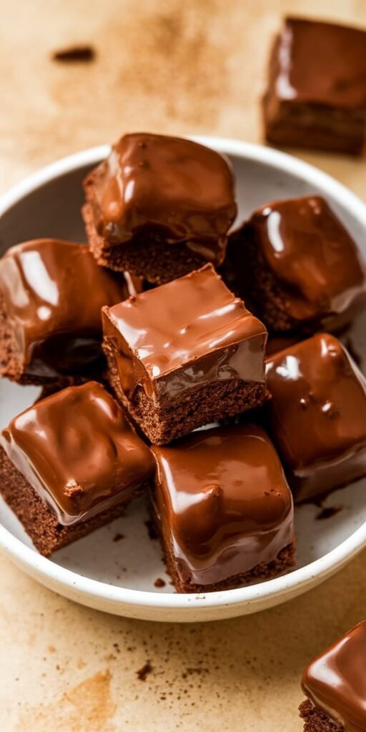 9 Mini Super Bowl Party Foods 9 Mini Brownie Bites with Chocolate Ganache