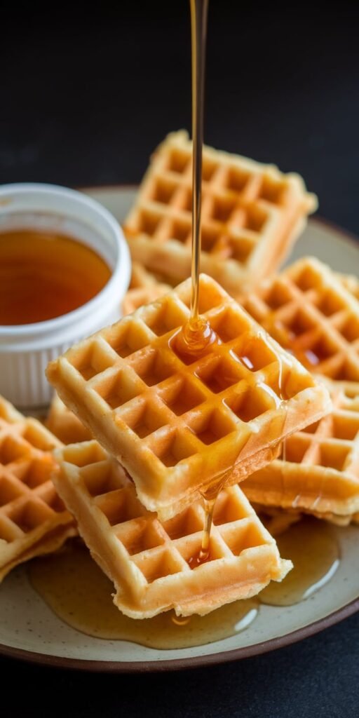 15 Galentine’s Party Food Ideas So Good Your Friends Will “Accidentally” Stay Late 3 Mini Chicken Waffle Bites with Hot Honey