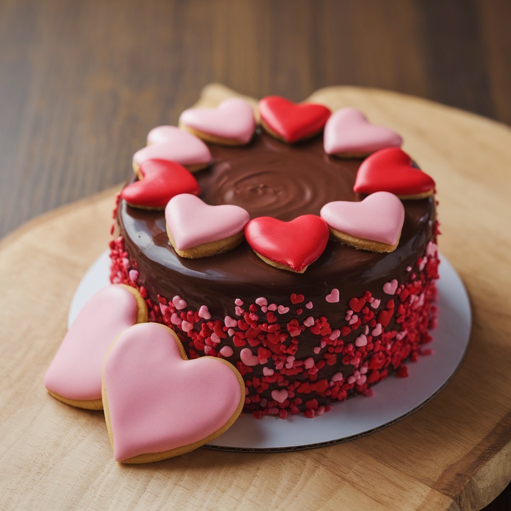 Mini Chocolate Valentine Cake for Two