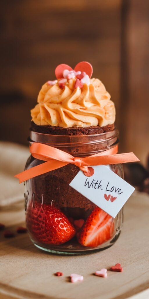 Mini Valentine’s Day Cake in a Jar (Cute + Easy!) 2 Mini Valentines Day Cake in a Jars