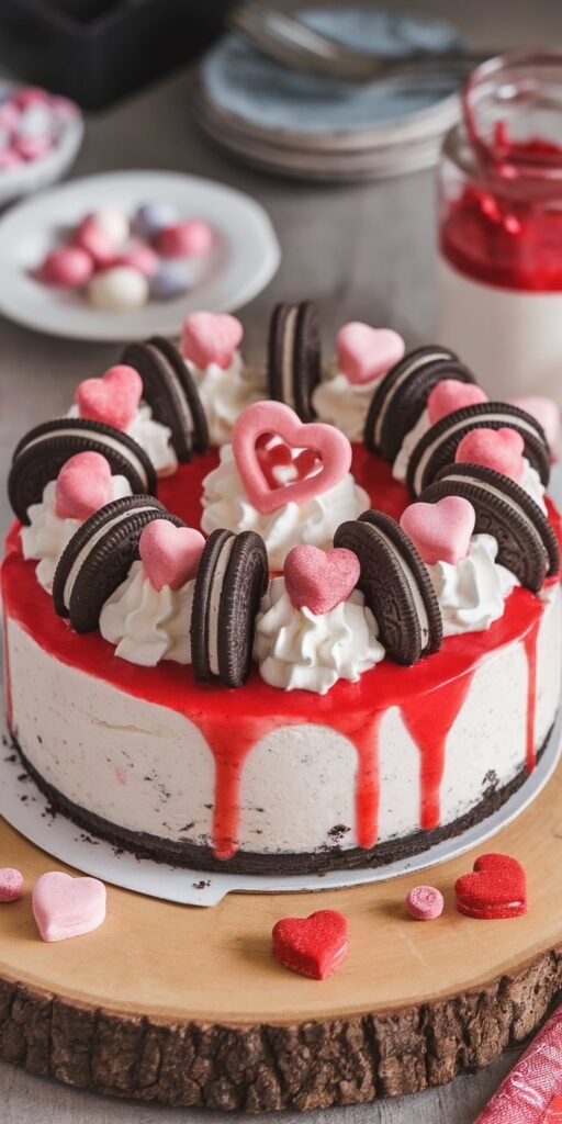No Bake Valentine Cheesecakes