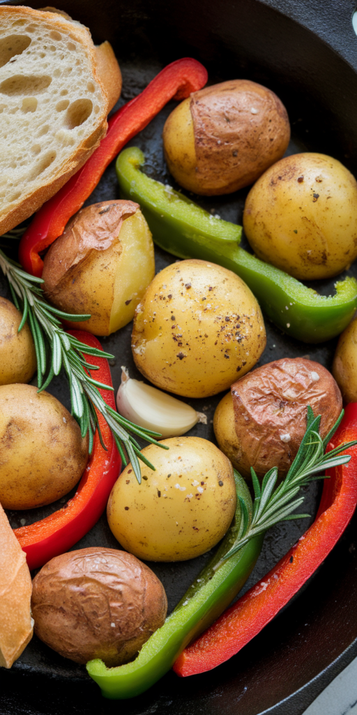 One Pan Breakfast Potatoes with Peppers