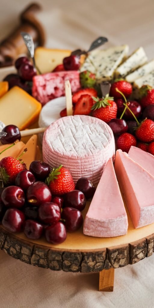13 Valentine’s Day Charcuterie Boards 3 Pink Red Fruit and Cheese