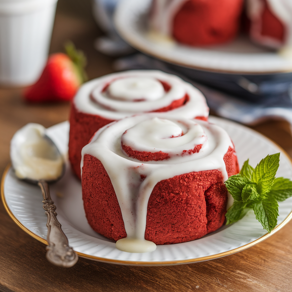 Red Velvet Valentine’s Day Cinnamon Rolls