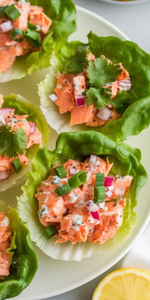 15 Cold Lunch Ideas for Work (No Reheating) 10 Salmon Salad Lettuce Cups Cold Fresh