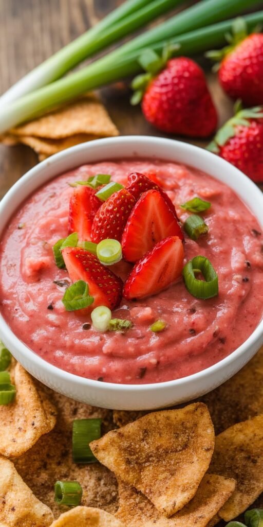 15 Galentine’s Party Food Ideas So Good Your Friends Will “Accidentally” Stay Late 11 Strawberry Salsa with Cinnamon Sugar Chips