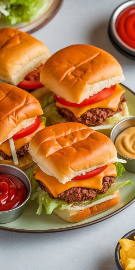 11 Easy Cheeseburger Slider Recipes for Parties 8 Tex Mex Taco Cheeseburger Sliders