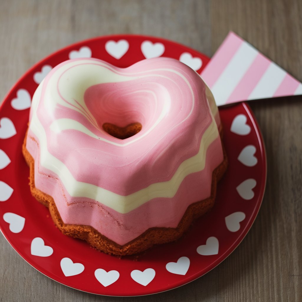 Valentine’s Day Bundt Cake with Cream Cheese Filling