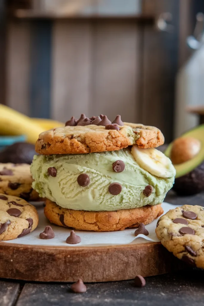 Avocado Banana Ice Cream Sandwiches