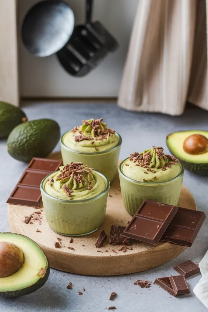 Avocado Chocolate Mousse Pots