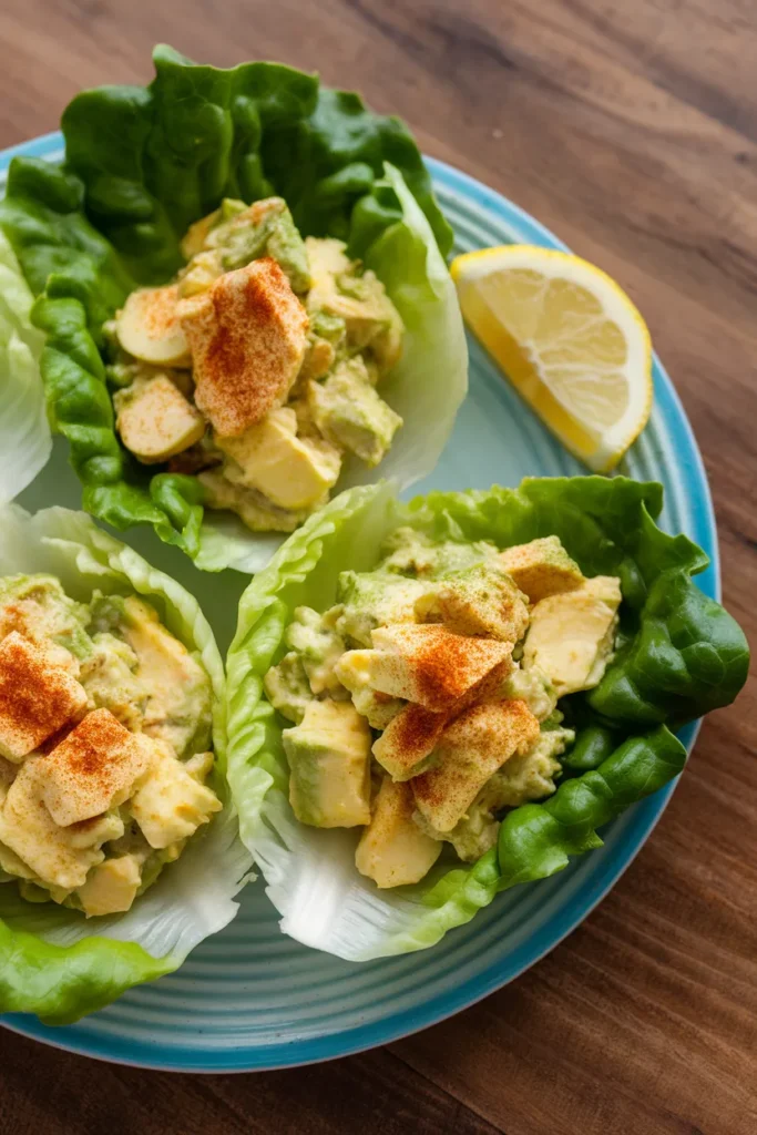 Avocado Egg Salad Lettuce Wraps 2 Avocado Egg Salad Lettuce