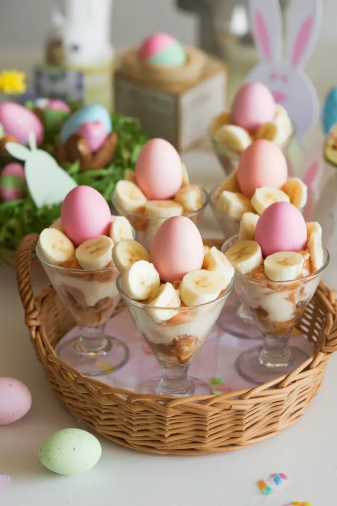 Banana Split Easter Sundae Cups