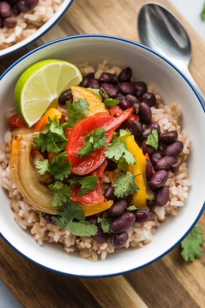 11 Healthy Taco Bowl Meal Prep Ideas That'll Make You Actually Look Forward to Lunch All Week 3 Black Bean and Roasted Veggie Taco Bowl