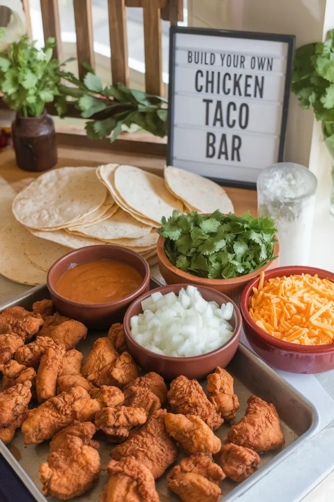 10 Spring Dinner Ideas for Picky Eaters 5 Build Your Own Chicken Taco Bar