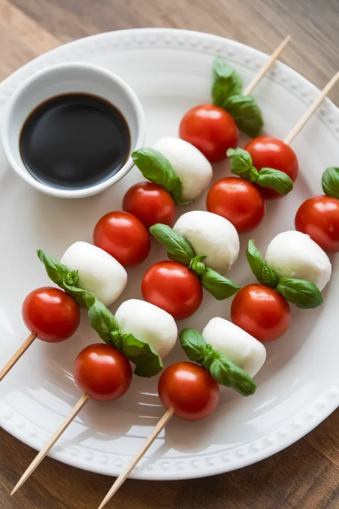 7 Healthy Picnic Food Ideas So Good, You'll Never Pack a Sad Sandwich Again 3 Caprese Skewers with Balsamic Glaze