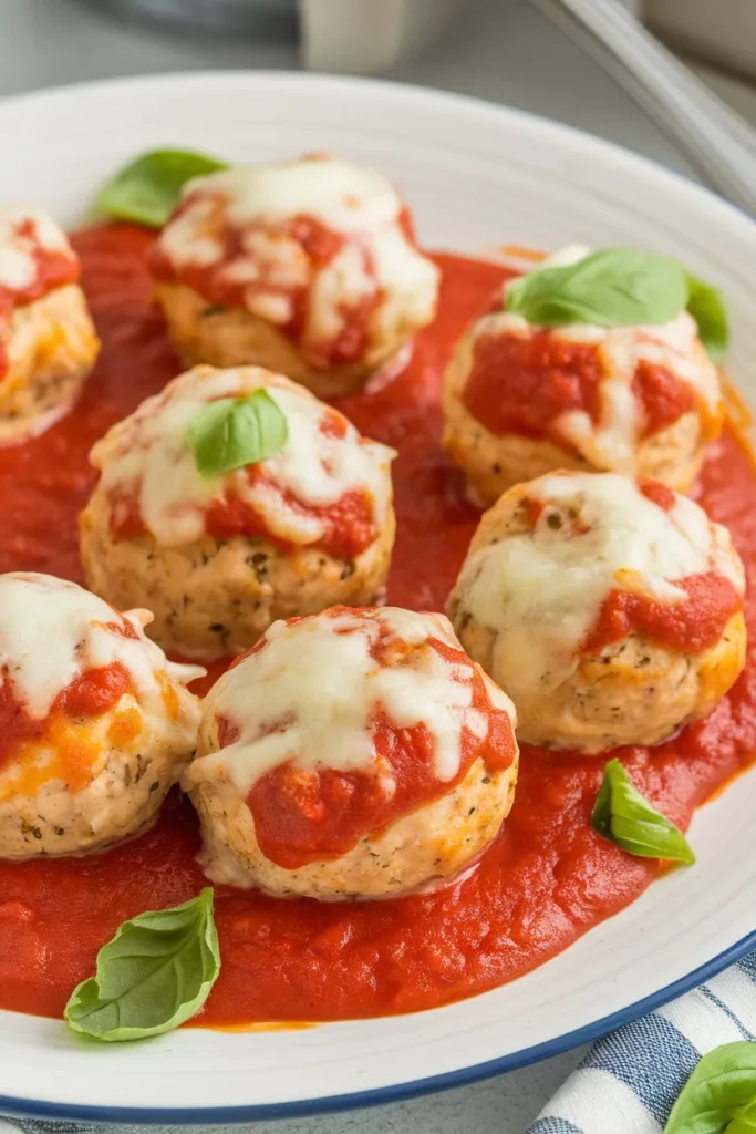 10 Spring Dinner Ideas for Picky Eaters 3 Cheesy Baked Chicken Meatballs with Marinara