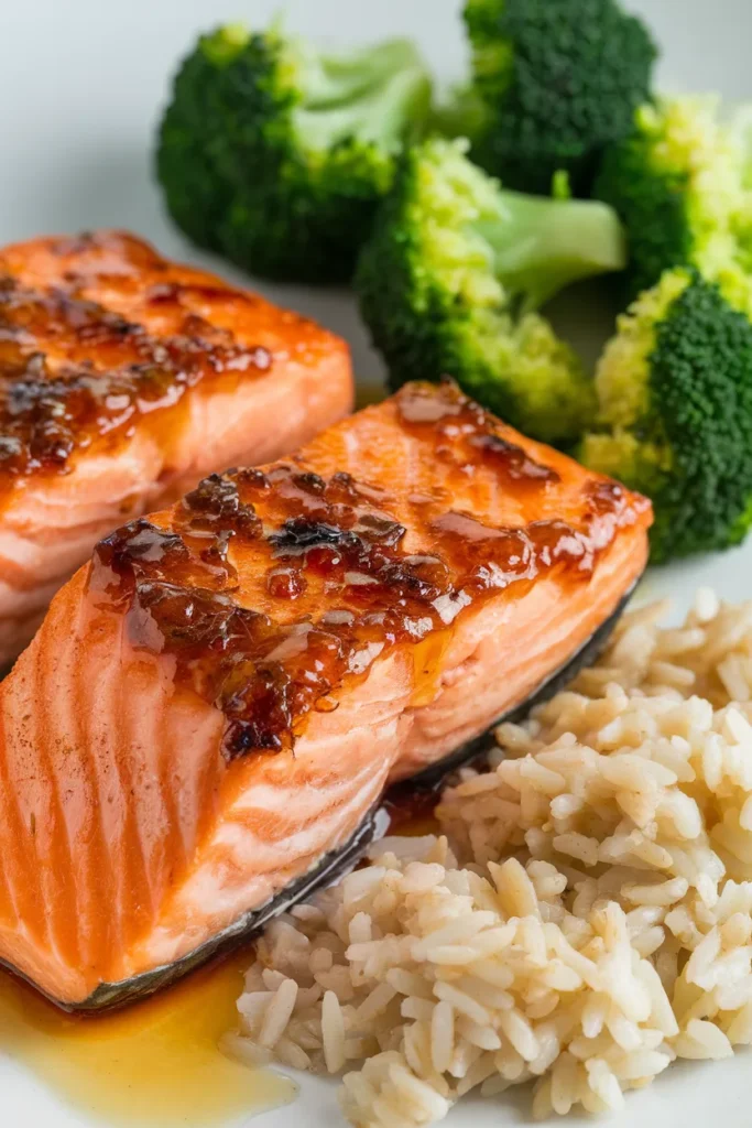 10 Spring Dinner Ideas for Picky Eaters 6 Honey Garlic Salmon with Rice and Steamed Broccoli