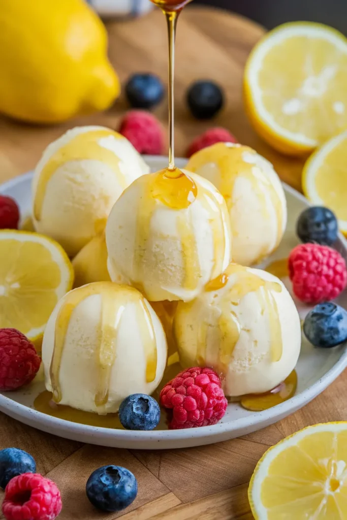Honey Lemon Frozen Yogurt Bites