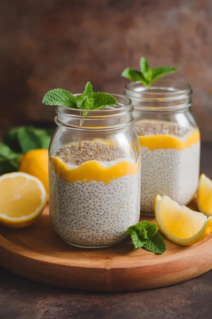 Lemon Chia Seed Pudding Jars