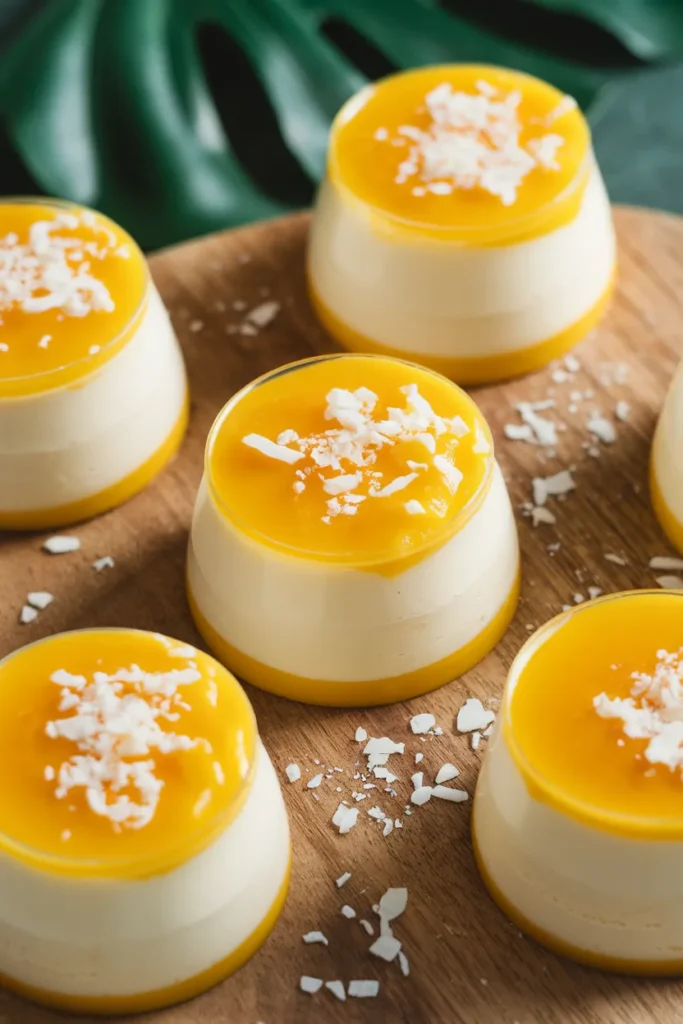Mango Coconut Panna Cotta Cups
