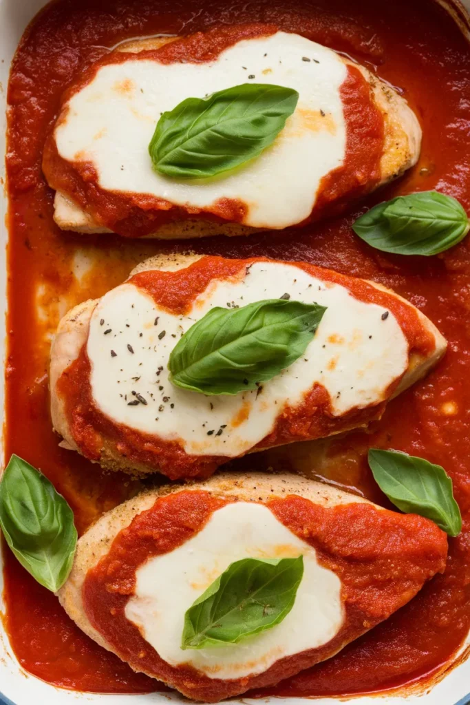 Oven Baked Healthy Chicken Parmesan That Tastes Like You Cheated (But You Totally Didn't) 2 Oven Baked Healthy Chicken Parmesans 1