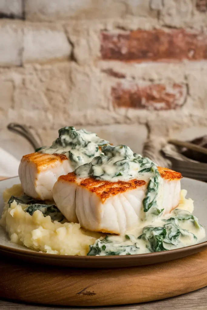 12 Pan Seared Cod Fish Recipes That'll Make You Forget Takeout Even Exists 8 Pan Seared Cod with Creamy Spinach Sauce