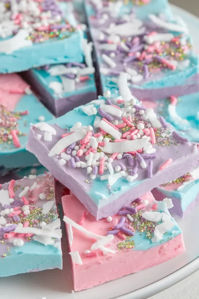 Pastel Coconut Yogurt Bark
